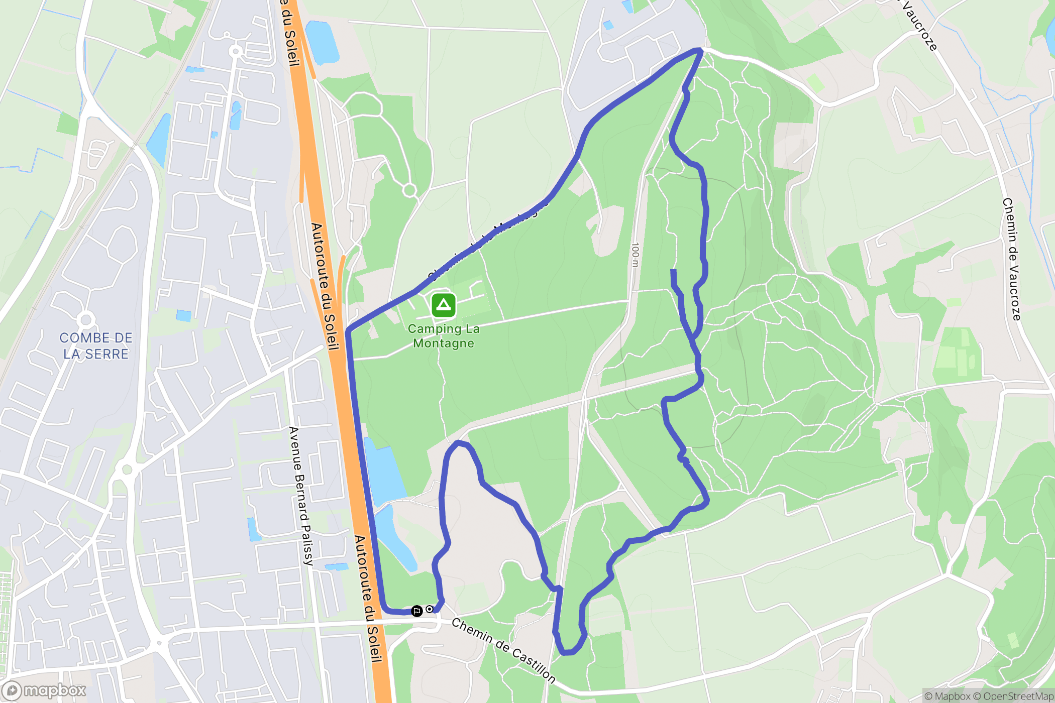 Sorgues : carte du parcours de randonnée - France