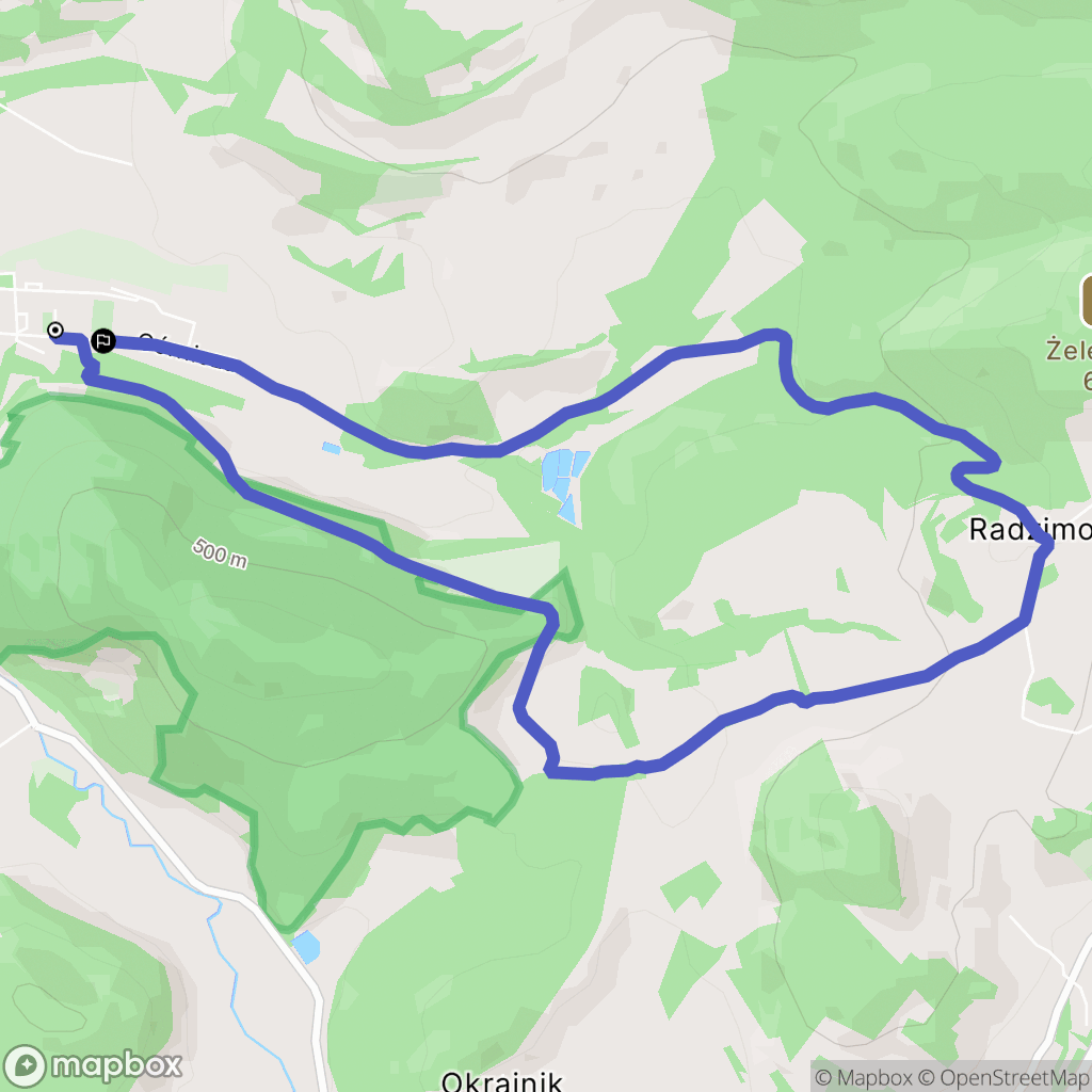 Wojcieszów: mapa trasy - Poland