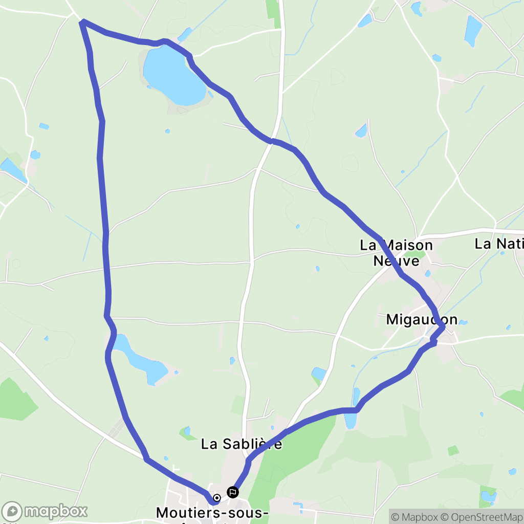 Argentonnay : carte du parcours de randonnée - France