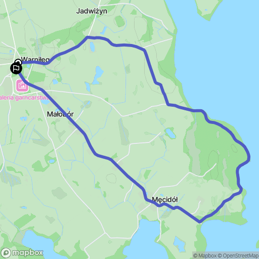 Warniłęg: mapa trasy - Poland