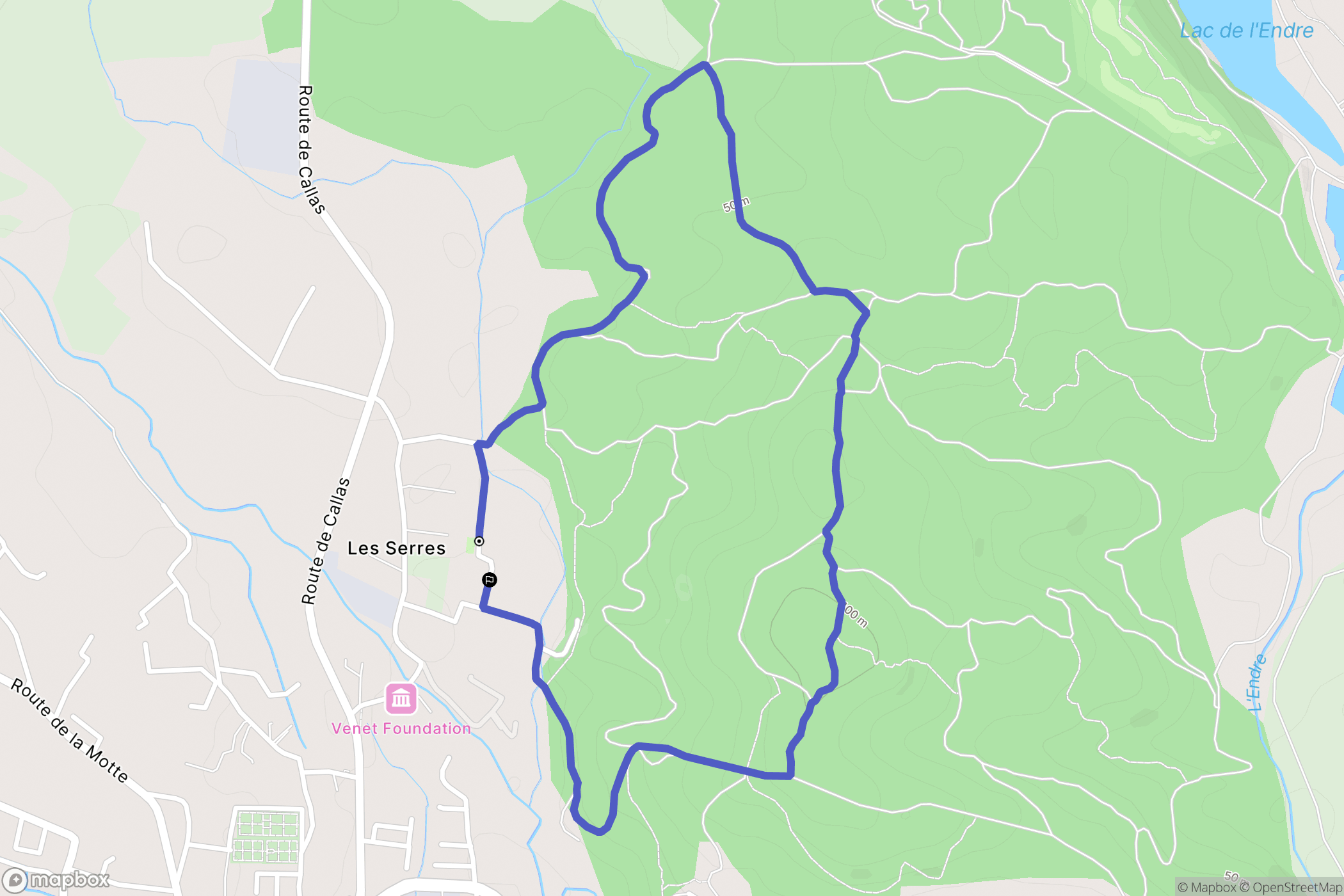 Le Muy : carte du parcours de randonnée - France