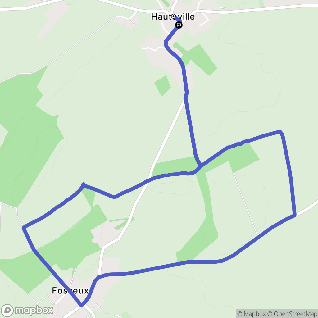 Hauteville : carte du parcours de randonnée - France