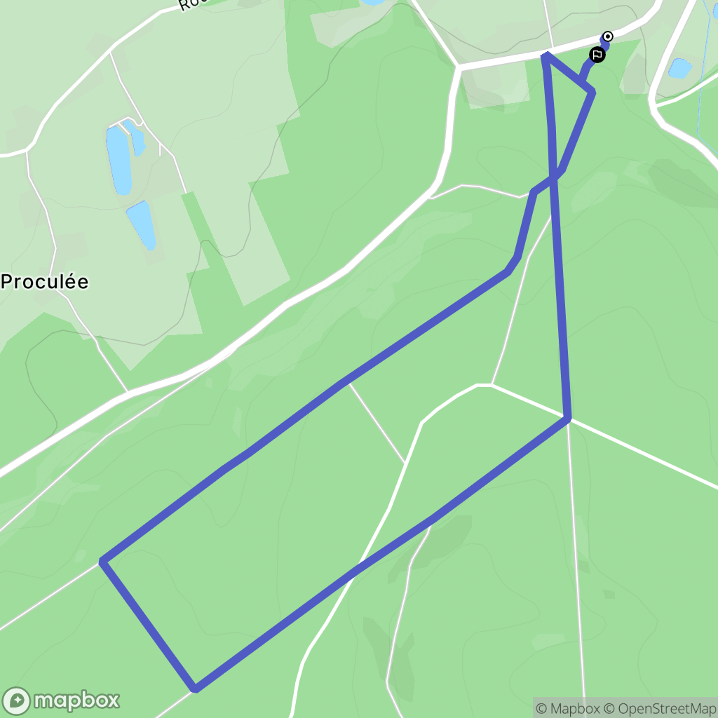 Villeneuve-en-Perseigne : carte du parcours de randonnée - France