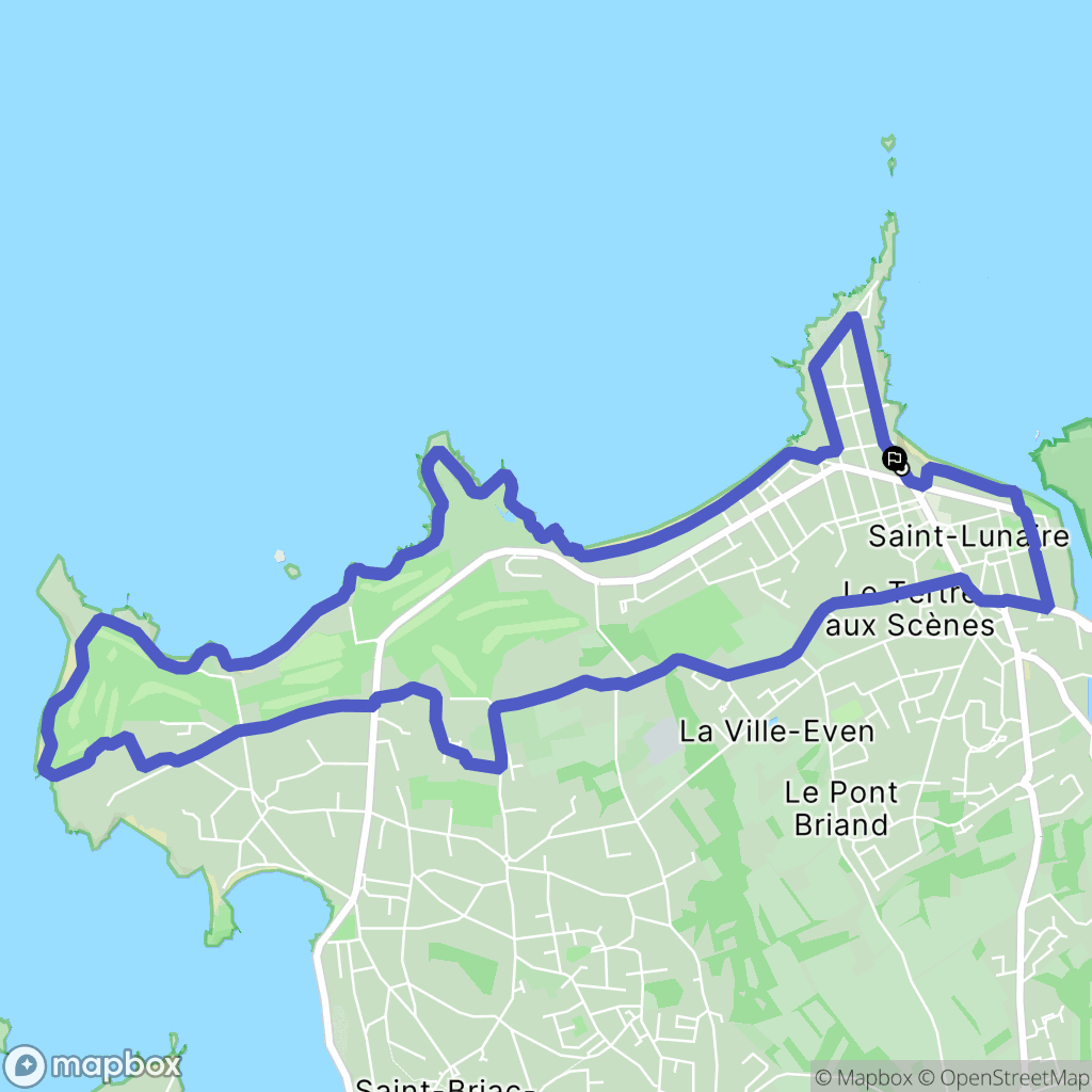 Saint-Lunaire : carte du parcours de randonnée - France
