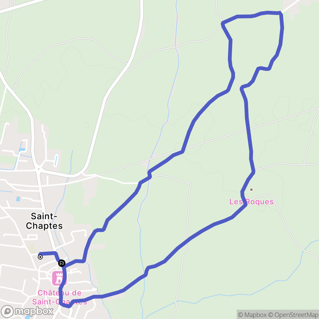 Saint-Chaptes : carte du parcours de randonnée - France