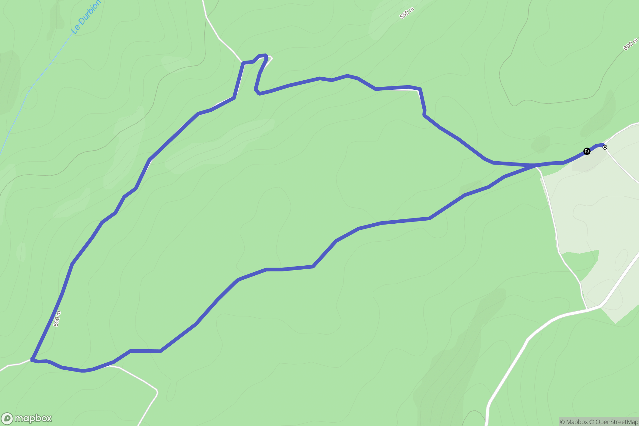 Lépanges-sur-Vologne : carte du parcours de randonnée - France