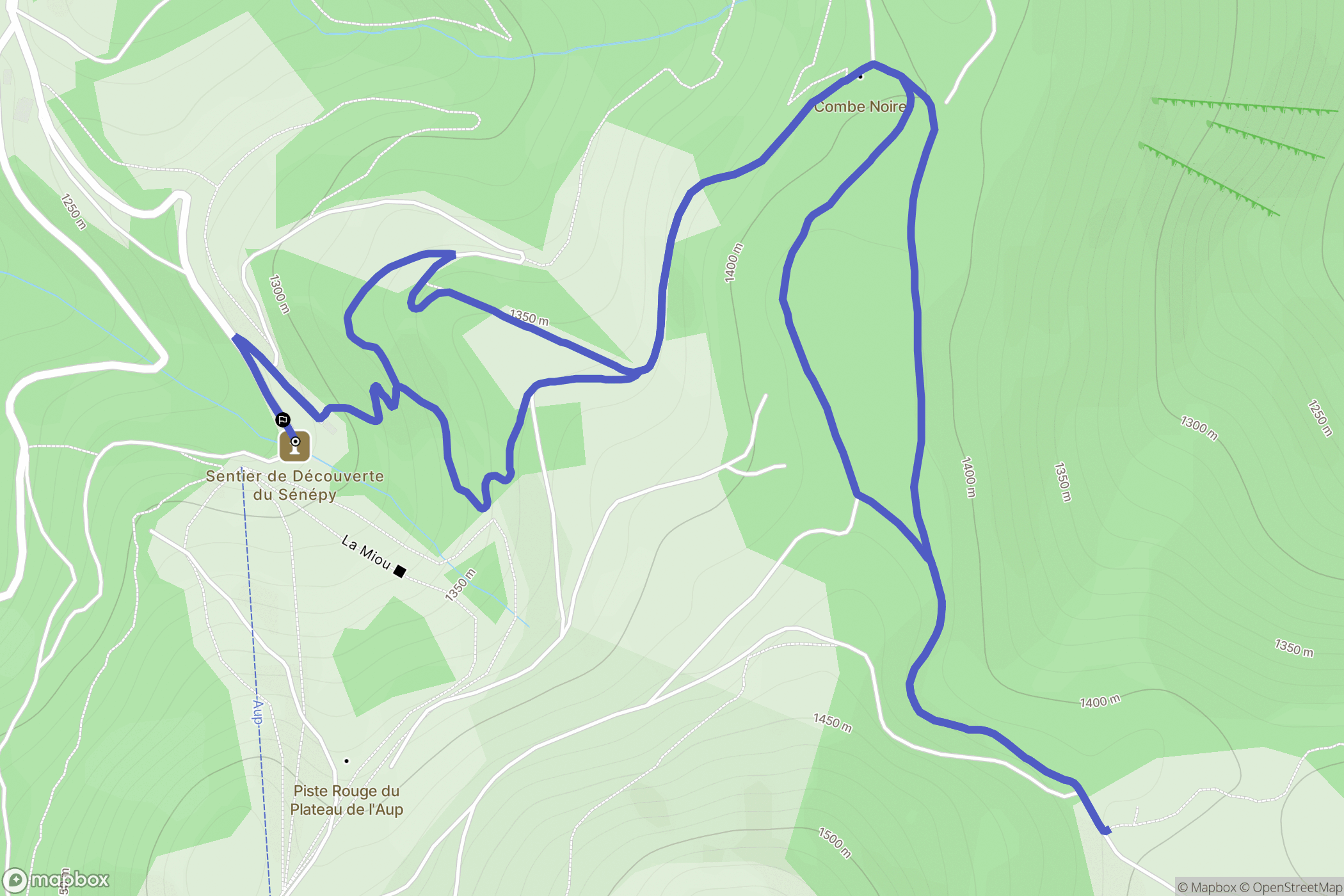 La Motte-d'Aveillans : carte du parcours de randonnée - France
