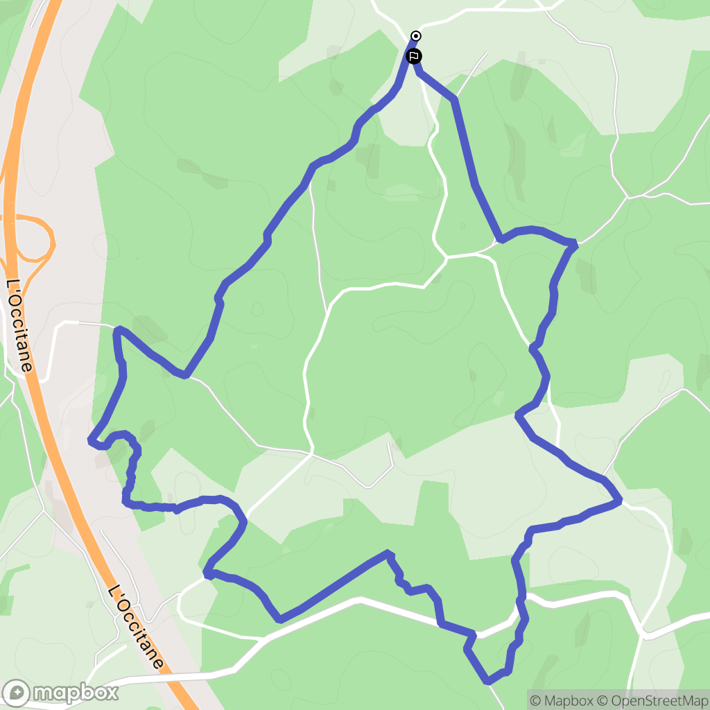 Nespouls : carte du parcours de randonnée - France