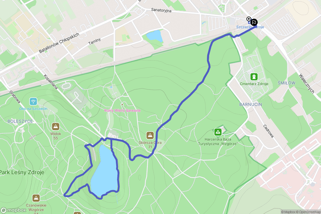 Szczecin: mapa trasy - Poland