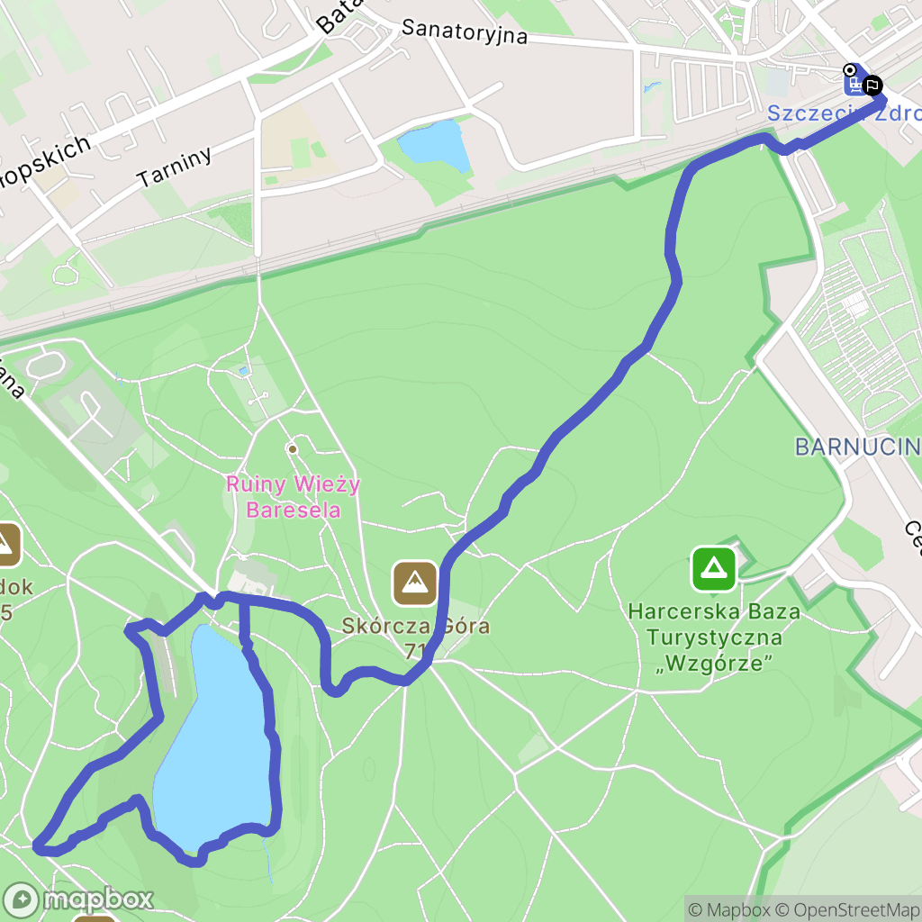 Szczecin: mapa trasy - Poland