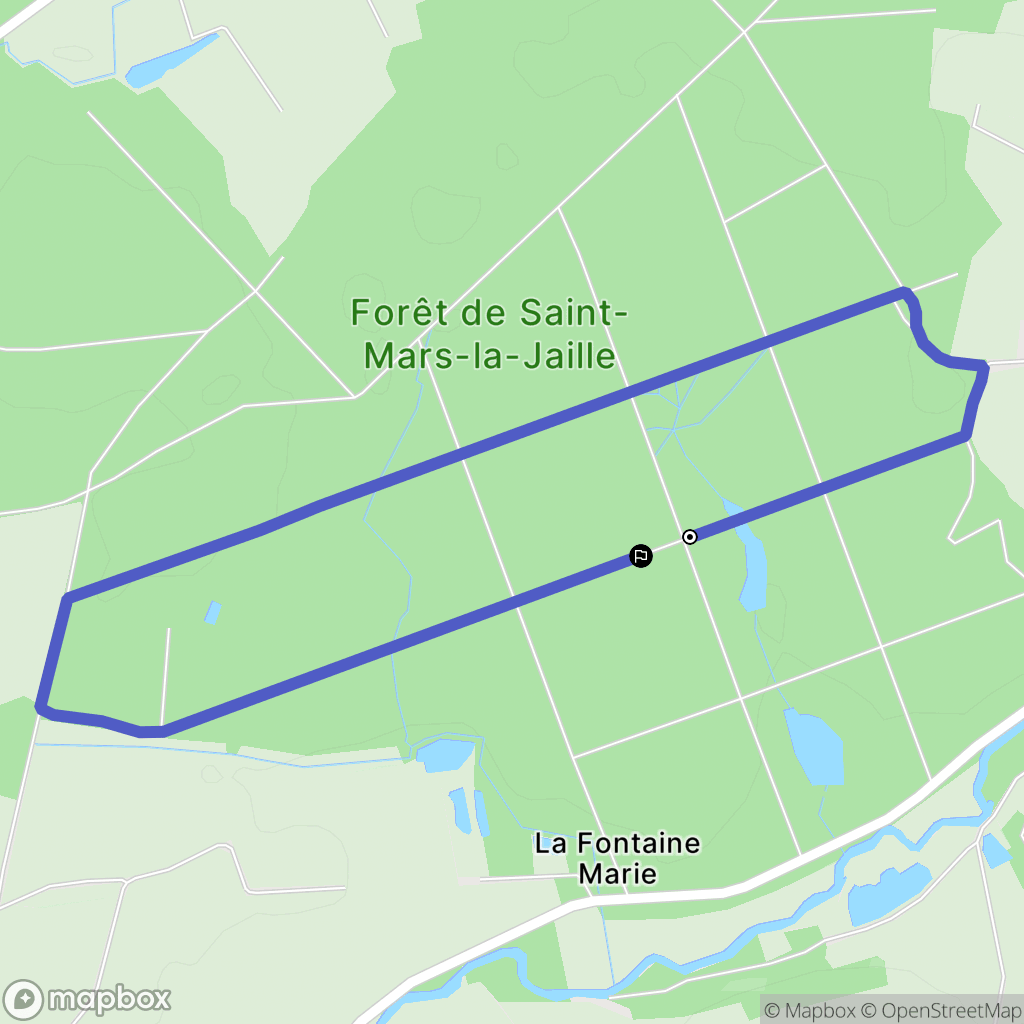 Vallons-de-L'Erdre : carte du parcours de randonnée - France