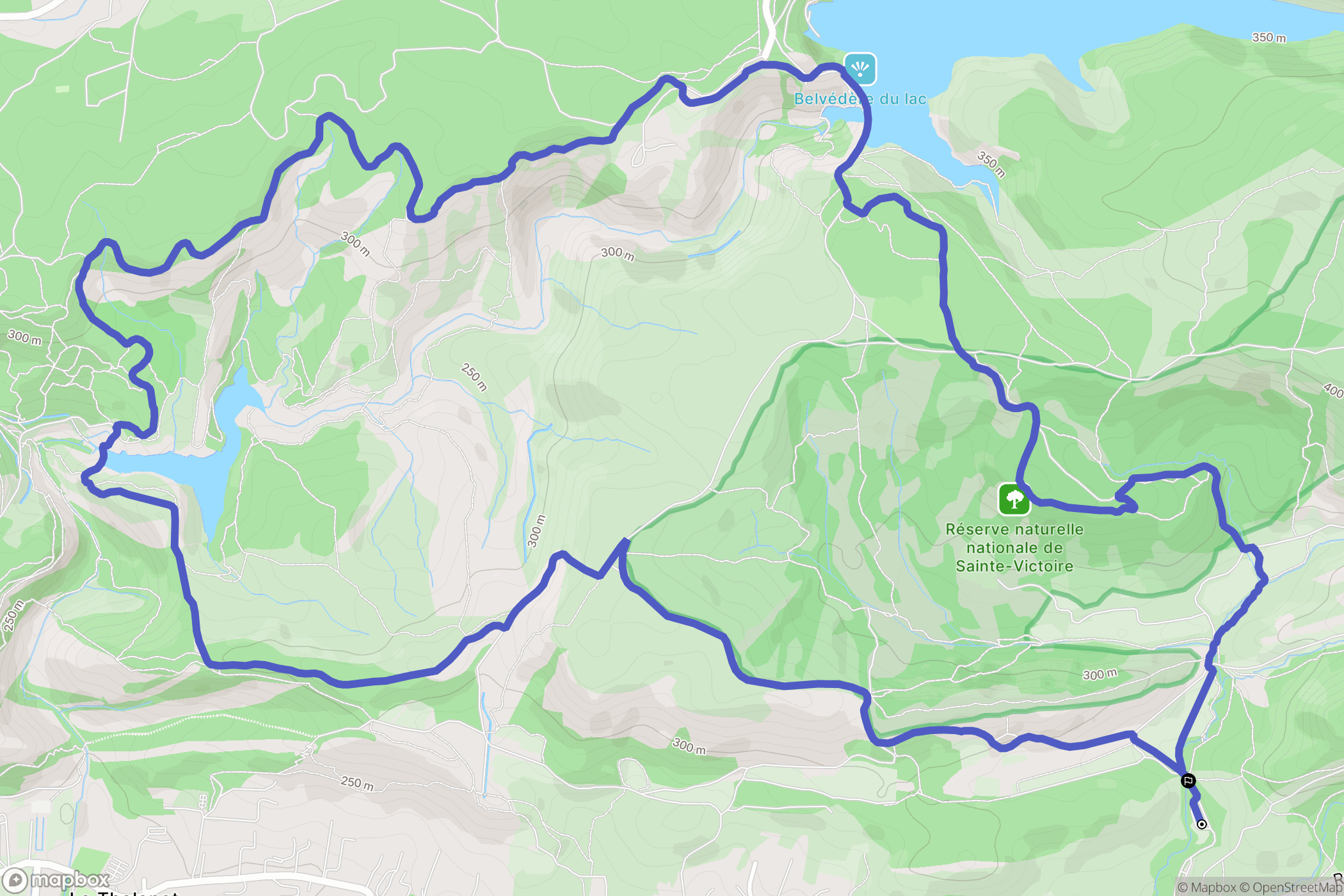 Beaurecueil : carte du parcours de randonnée - France