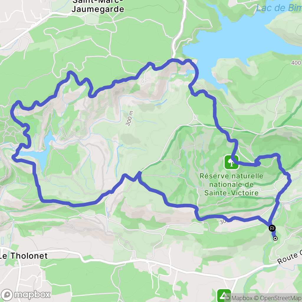 Beaurecueil : carte du parcours de randonnée - France