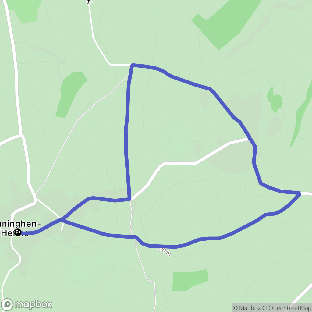 Maninghen-Henne : carte du parcours de randonnée - France