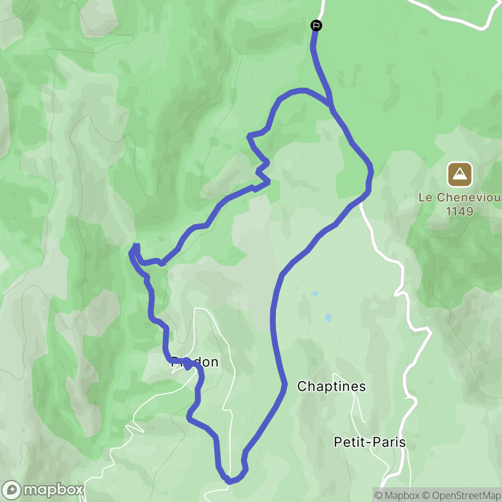 Montselgues : carte du parcours de randonnée - France