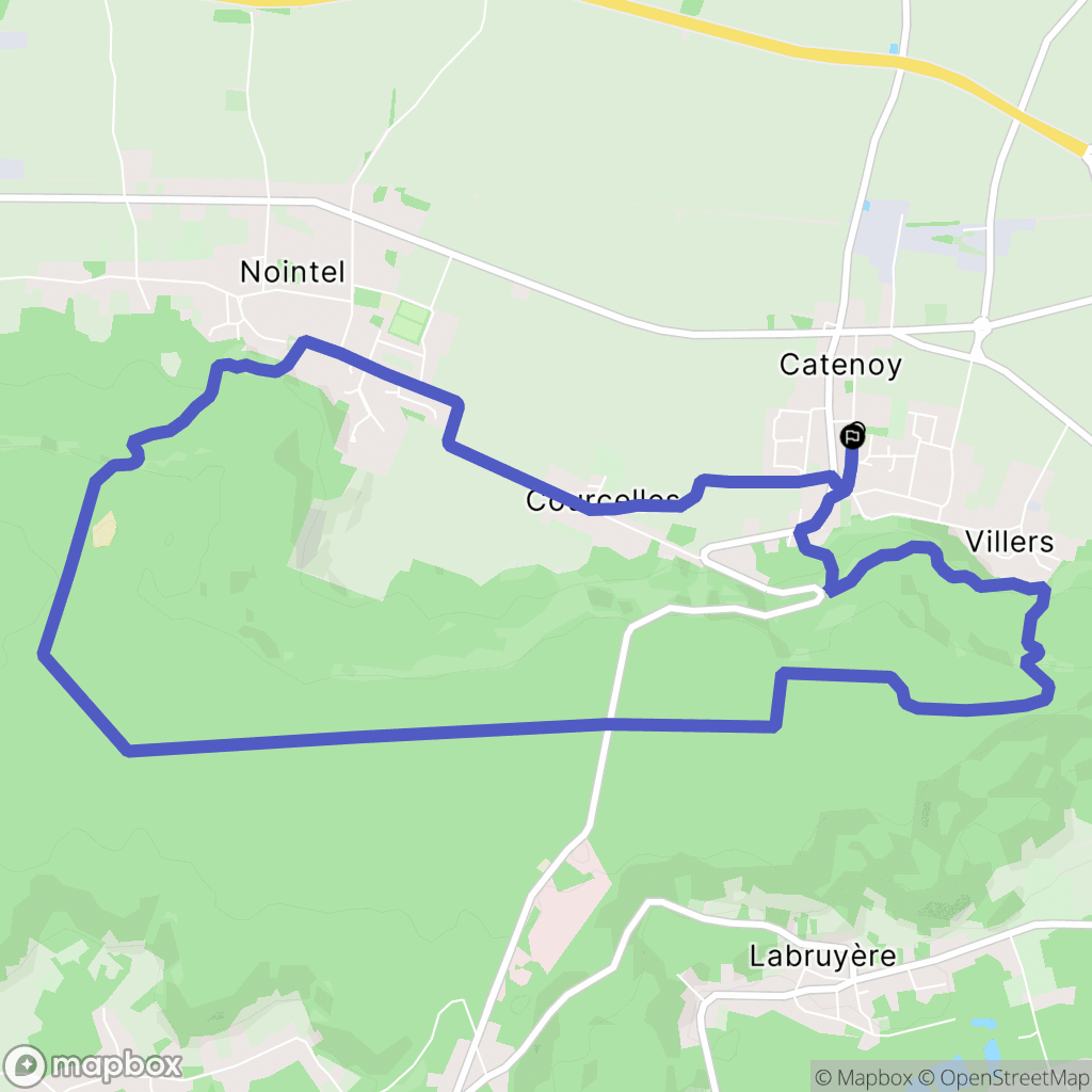 Catenoy : carte du parcours de randonnée - France