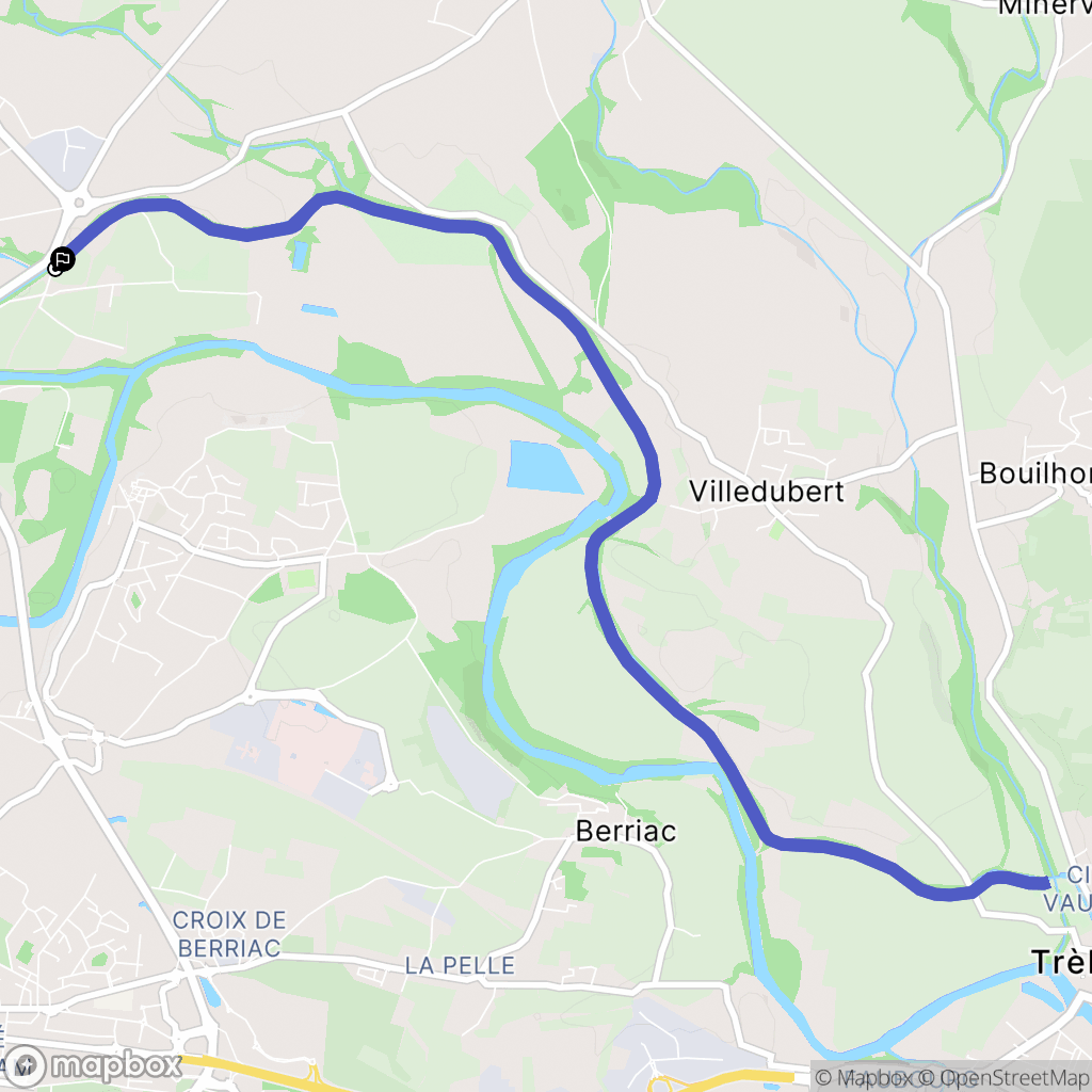 Carcassonne : carte du parcours de randonnée - France