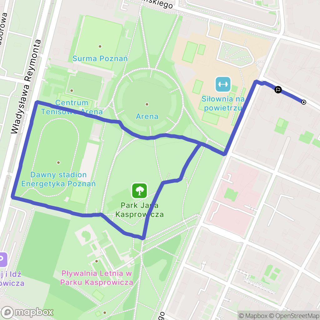 Poznań: mapa trasy - Poland