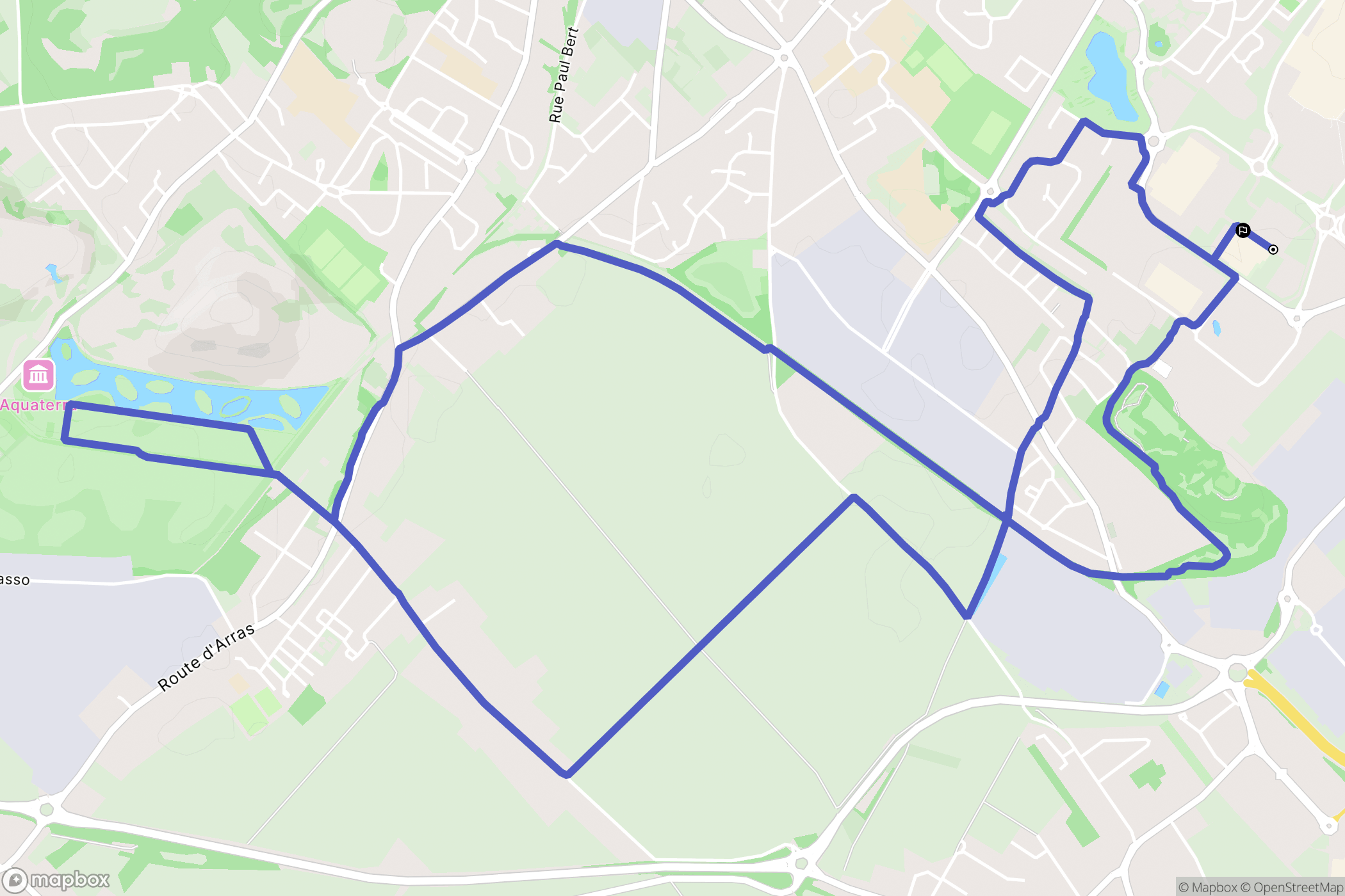 Hénin-Beaumont : carte du parcours de randonnée - France