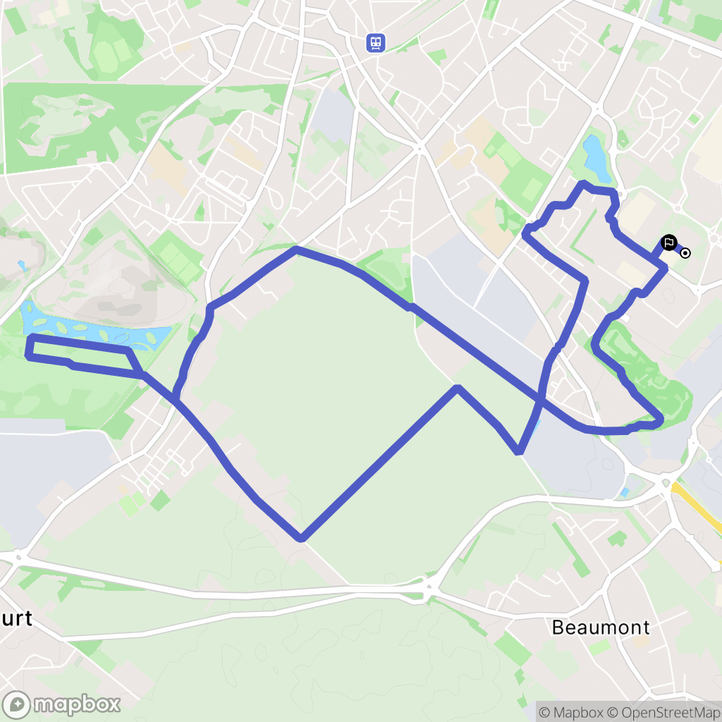 Hénin-Beaumont : carte du parcours de randonnée - France