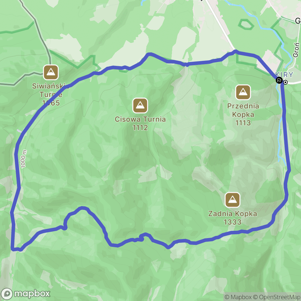 Kościelisko: mapa trasy - Poland