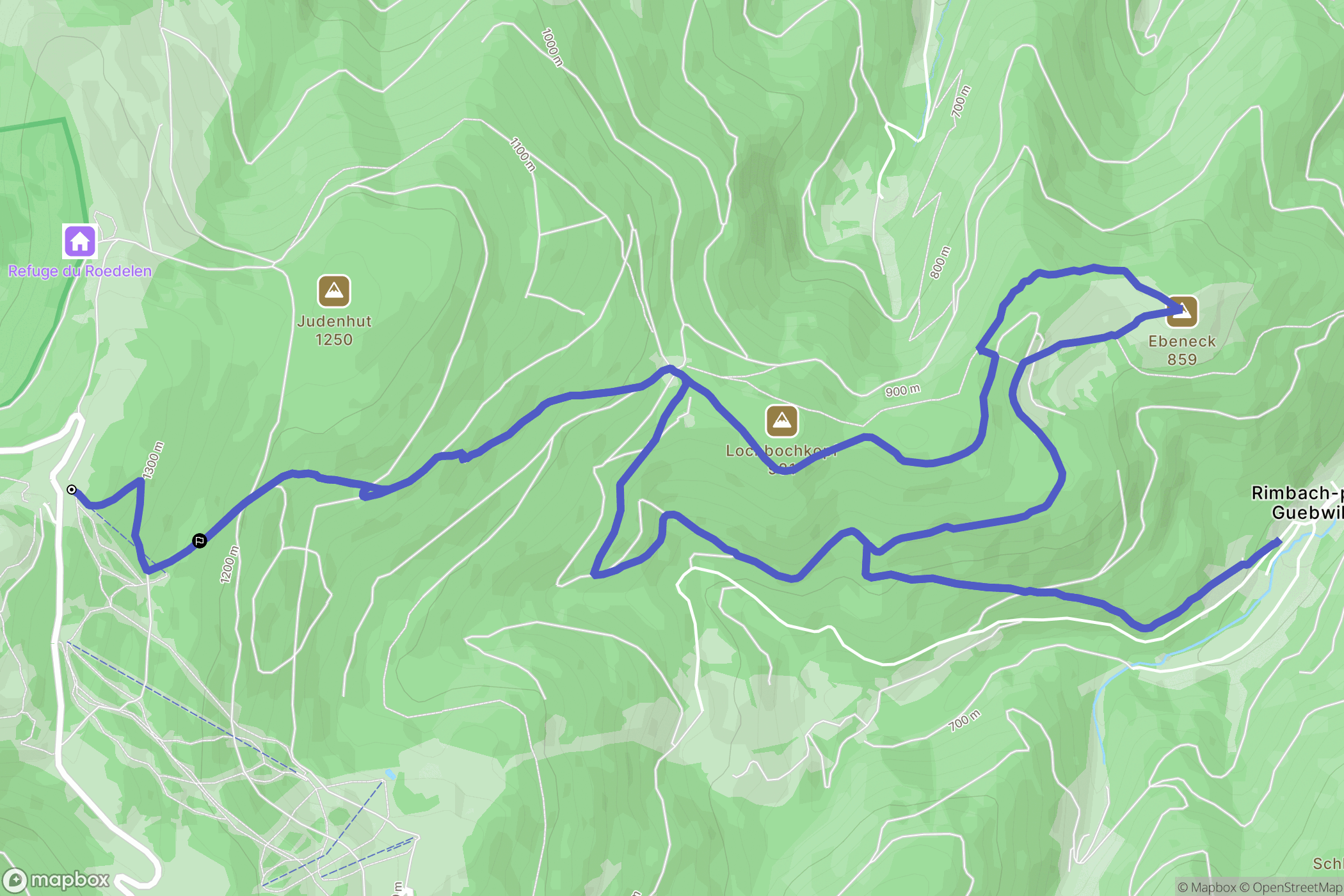 Soultz-Haut-Rhin : carte du parcours de randonnée - France