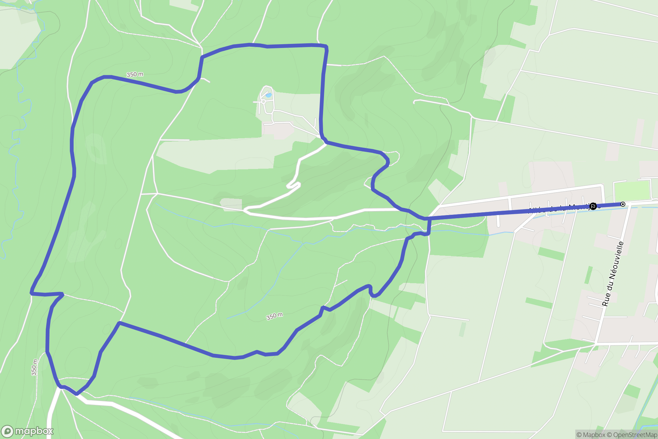 Oursbelille : carte du parcours de randonnée - France