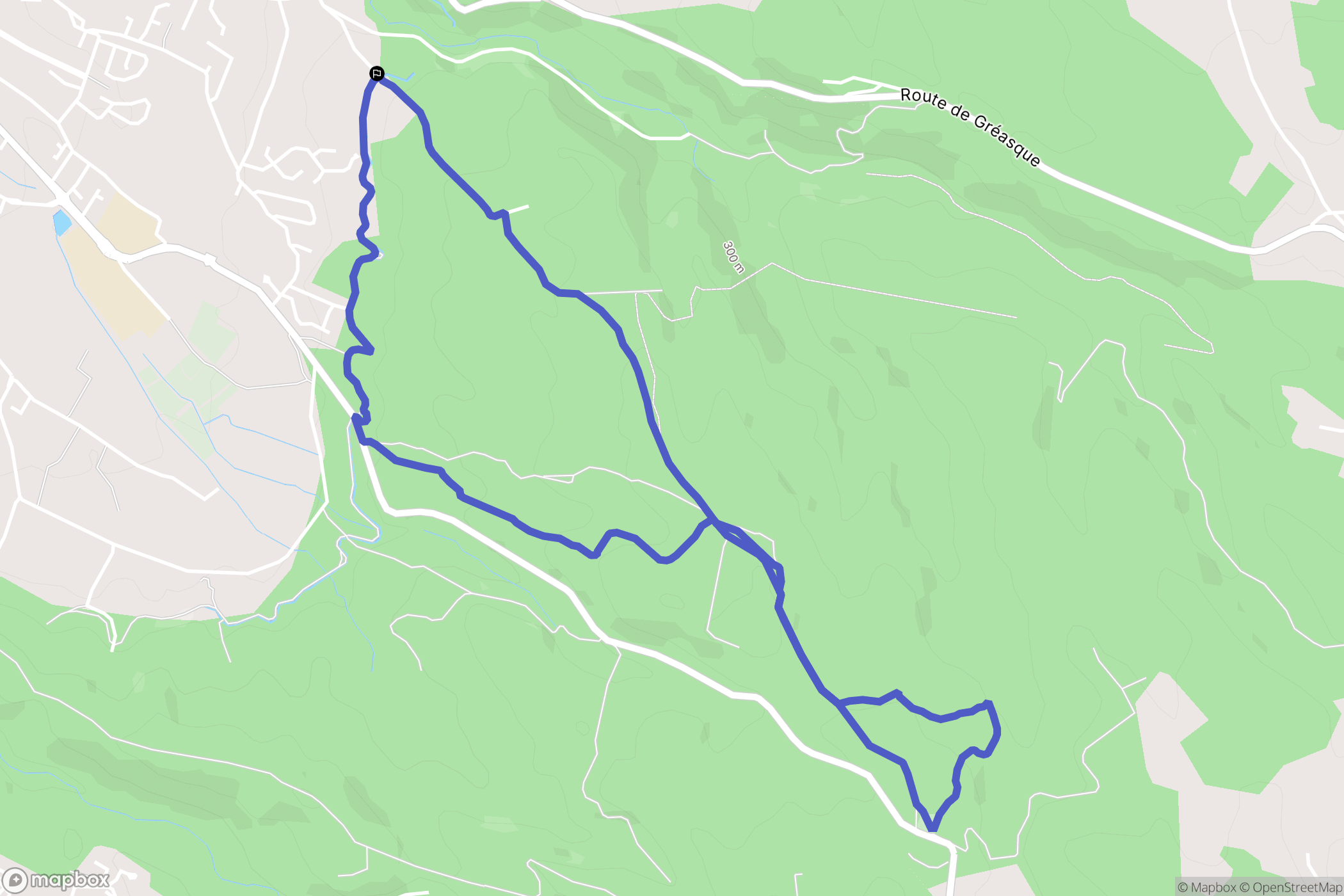 Gardanne : carte du parcours de randonnée - France