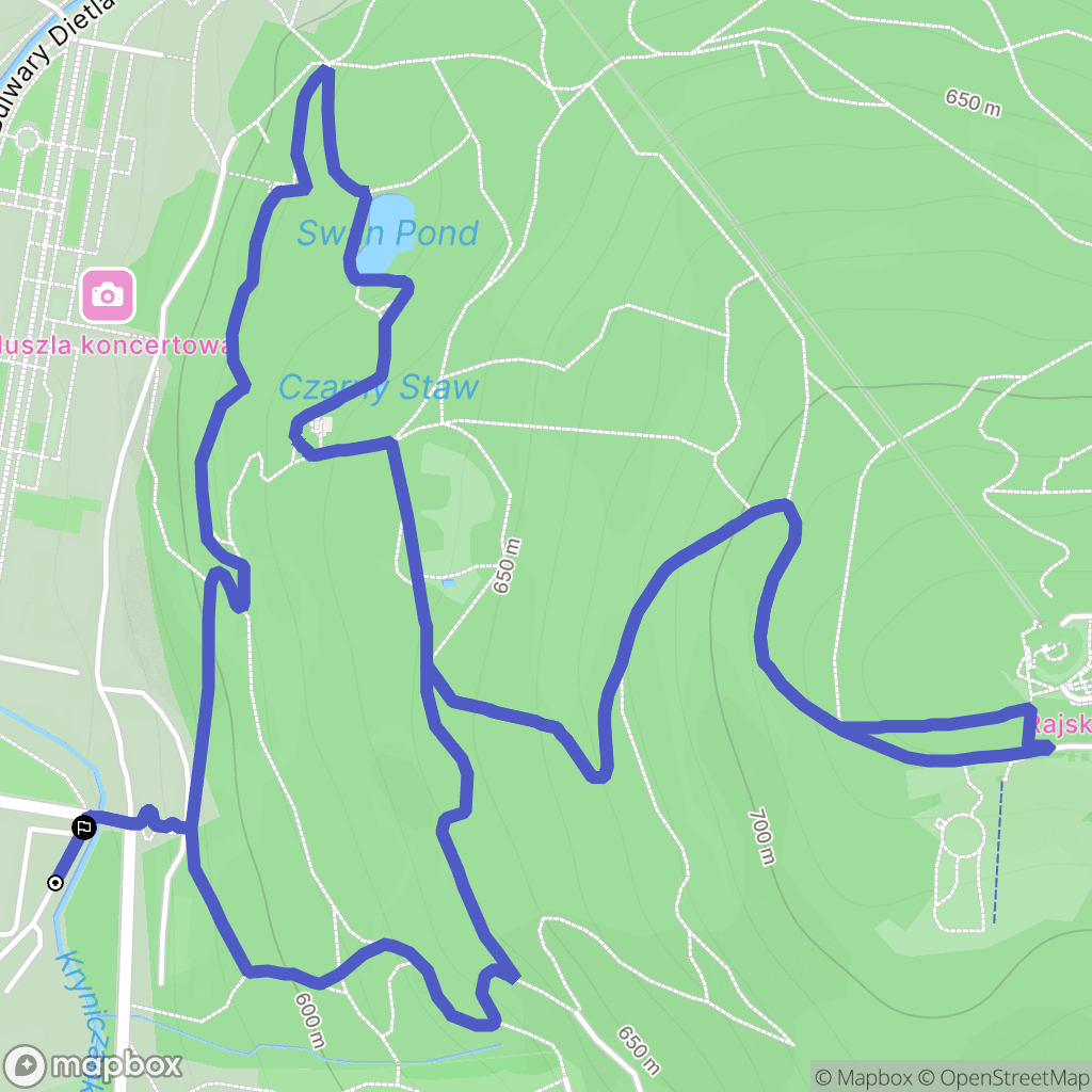 Krynica-Zdrój: mapa trasy - Poland