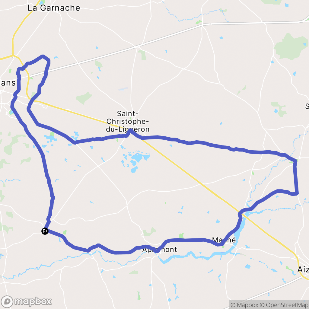 Commequiers : carte du parcours de randonnée - France