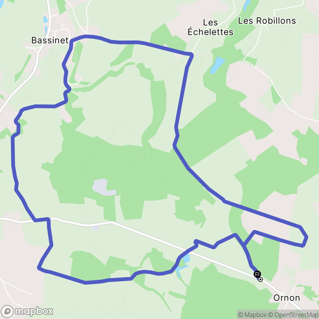 Lezoux : carte du parcours de randonnée - France