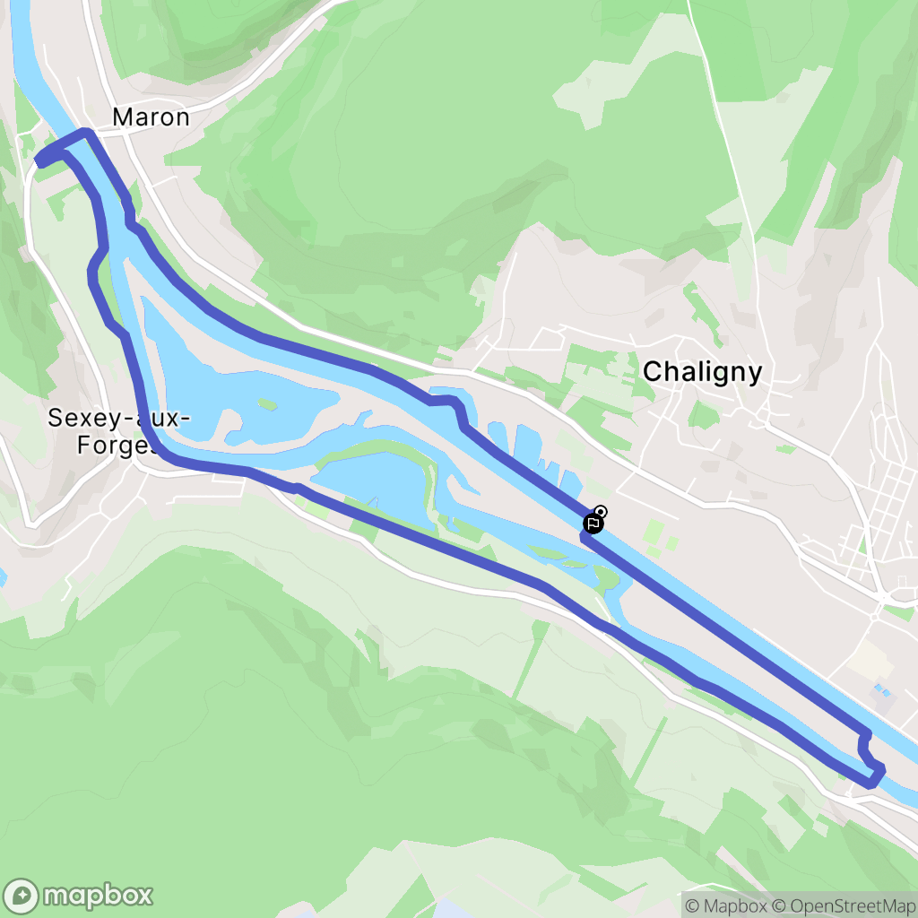 Chaligny : carte du parcours de randonnée - France