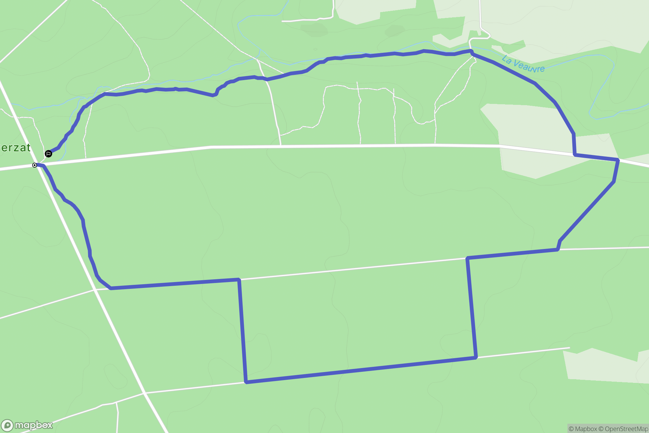 Deneuille-lès-Chantelle : carte du parcours de randonnée - France
