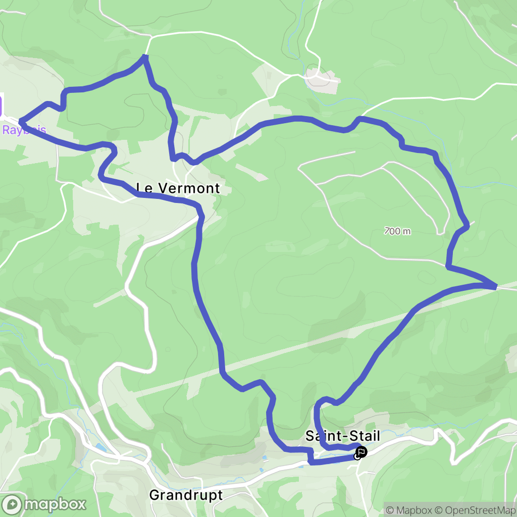 Saint-Stail : carte du parcours de randonnée - France
