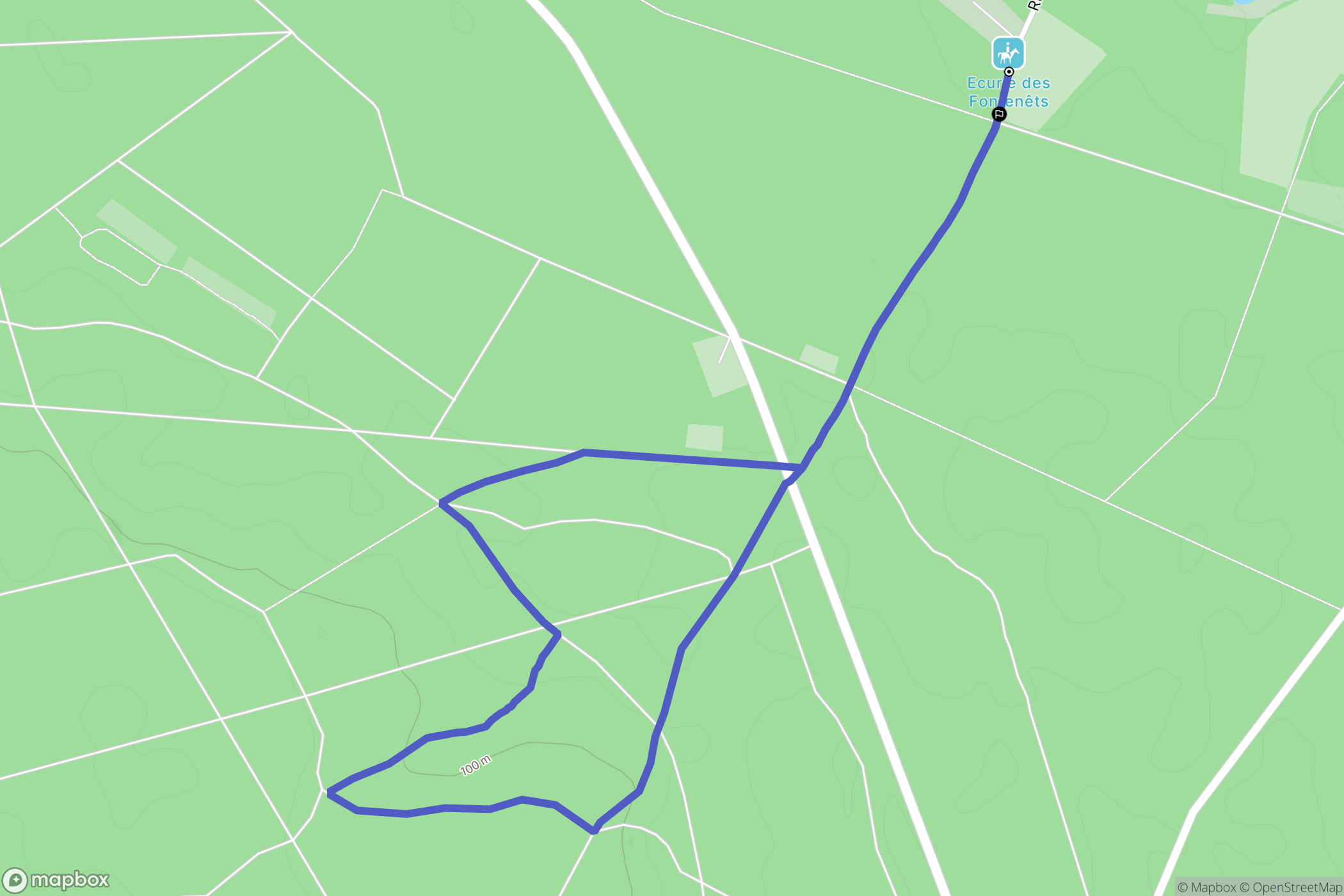 Borest : carte du parcours de randonnée - France