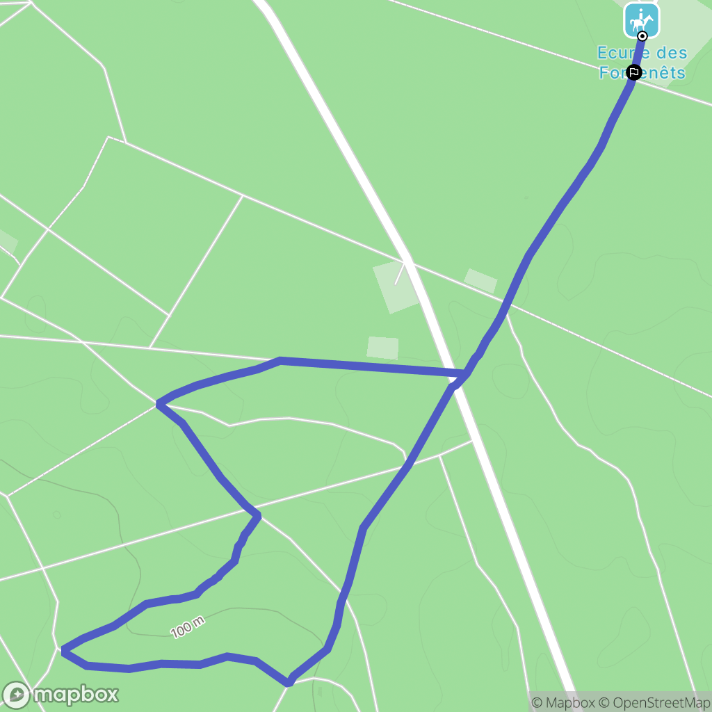Borest : carte du parcours de randonnée - France
