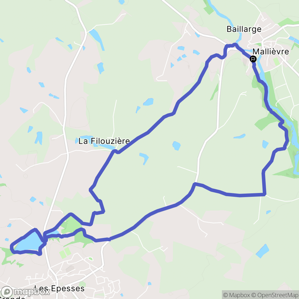 Les Epesses : carte du parcours de randonnée - France