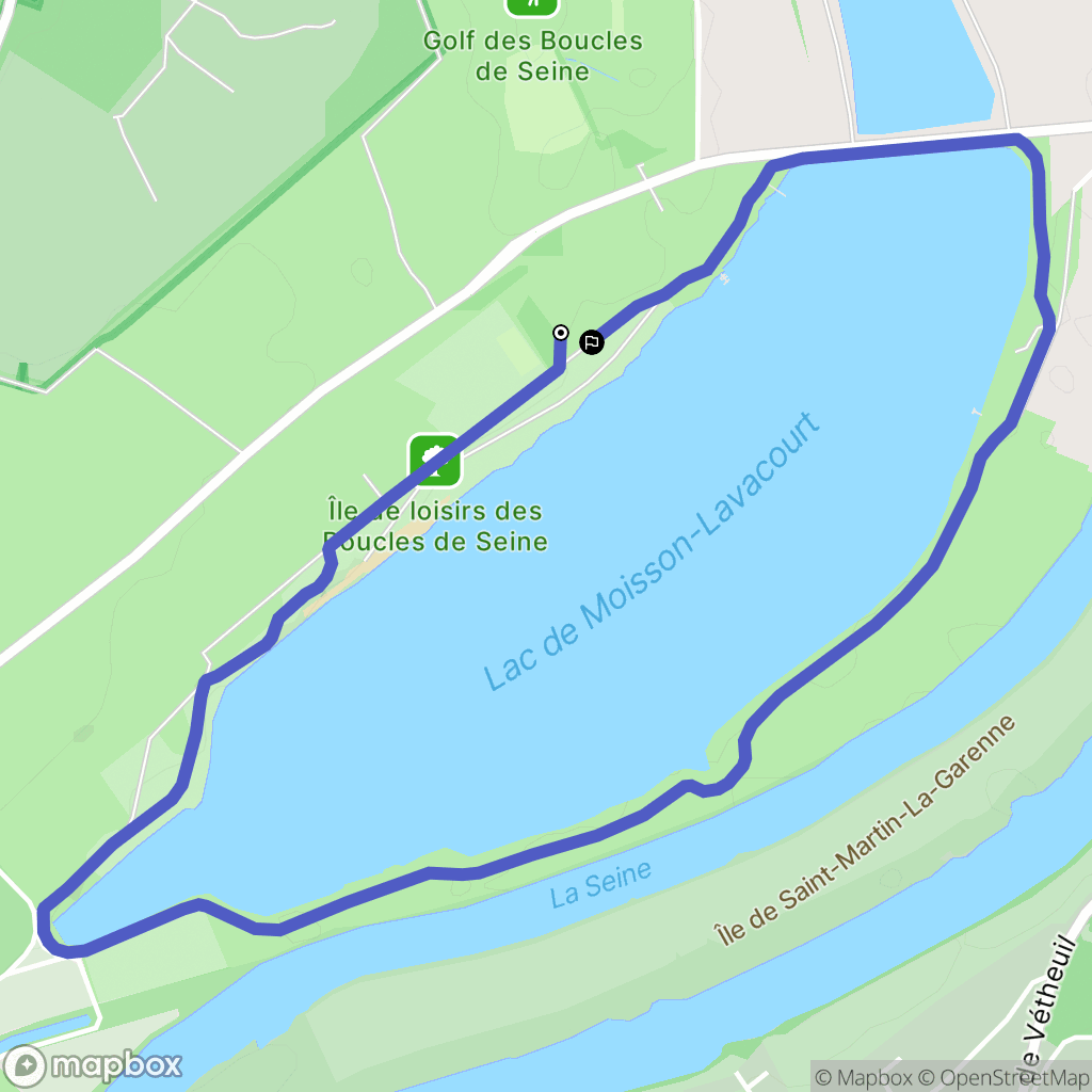 Moisson : carte du parcours de randonnée - France