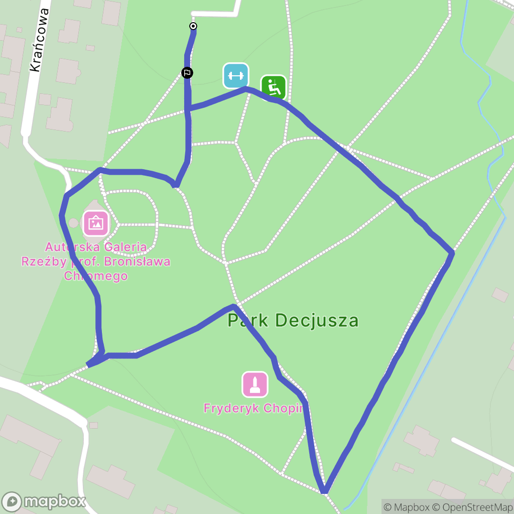 Kraków: mapa trasy - Poland