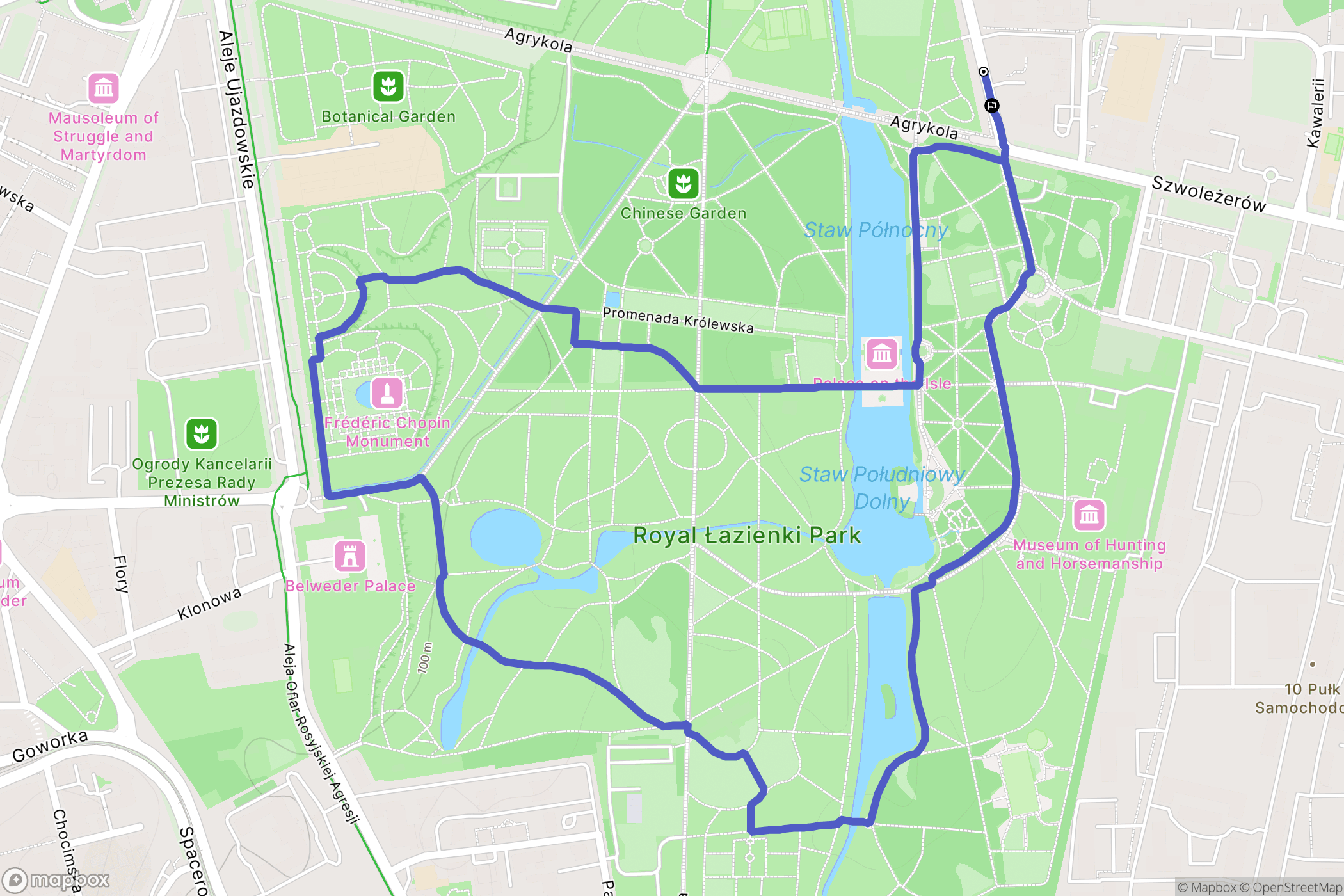 Warszawa: mapa trasy - Poland