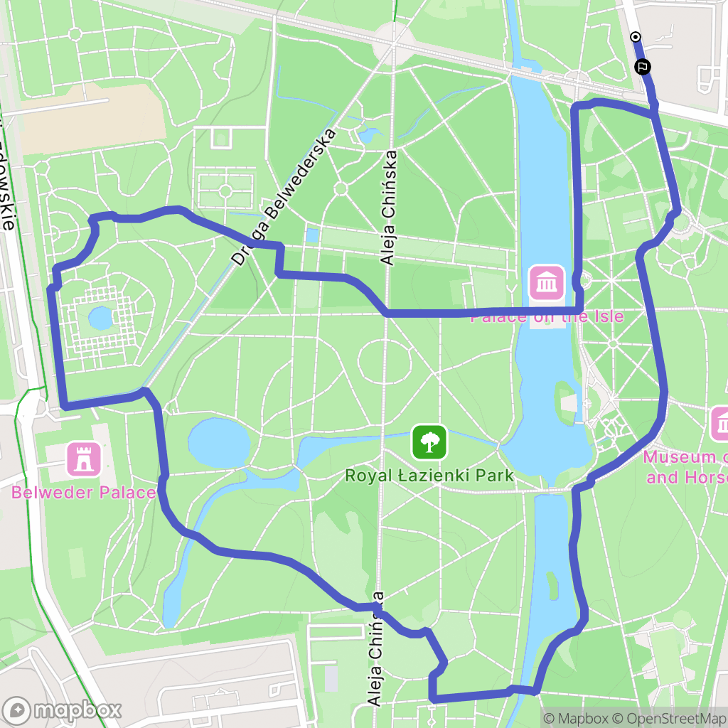 Warszawa: mapa trasy - Poland
