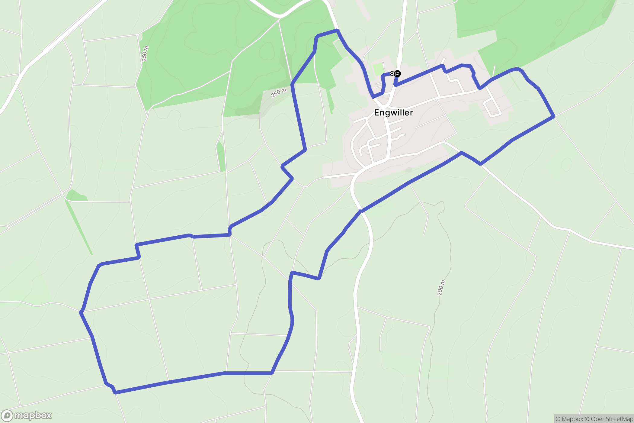 Engwiller : carte du parcours de randonnée - France