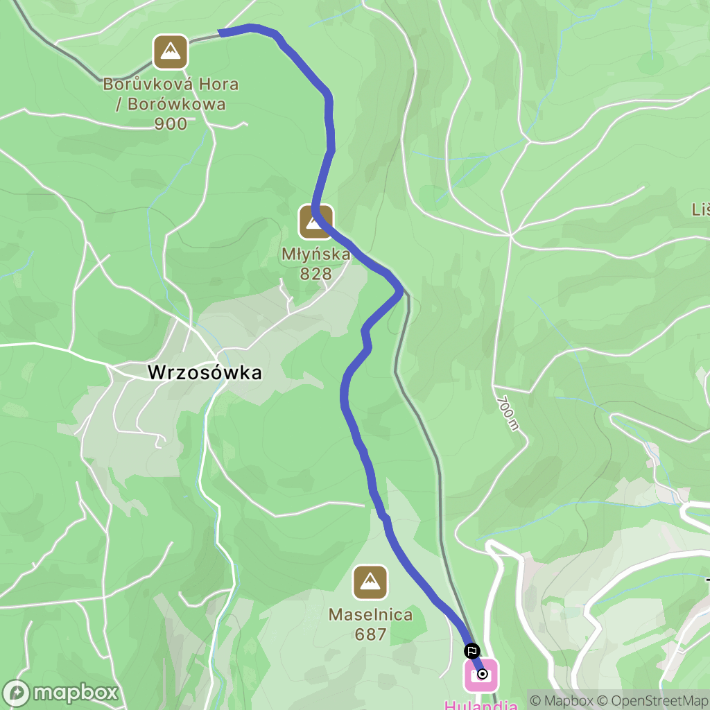 Lądek-Zdrój: mapa trasy - Poland