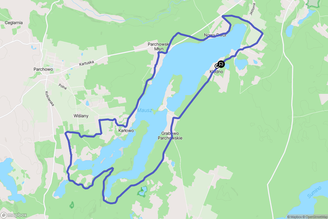 Kłodno: mapa trasy - Poland