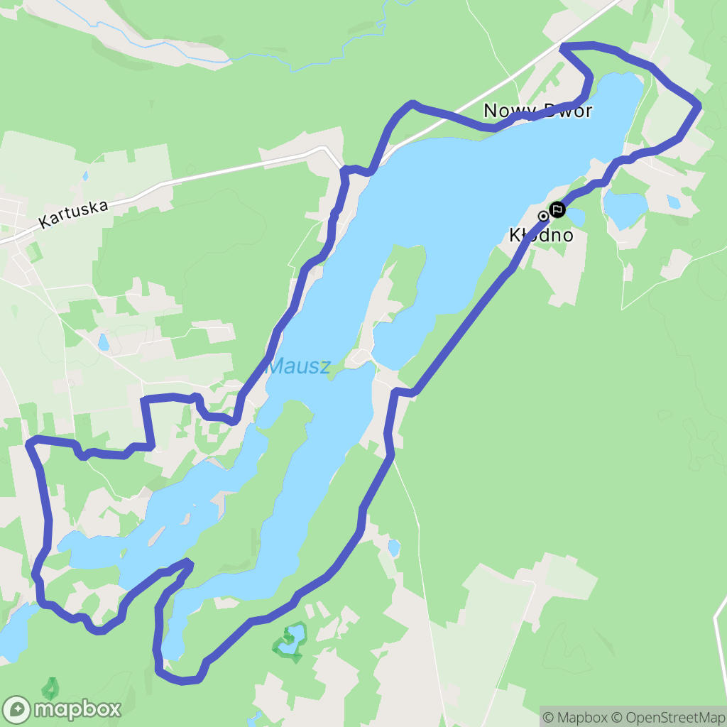 Kłodno: mapa trasy - Poland