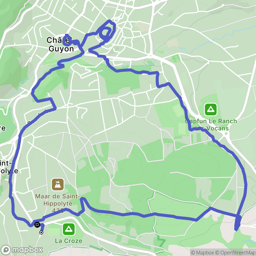 Châtel-Guyon : carte du parcours de randonnée - France