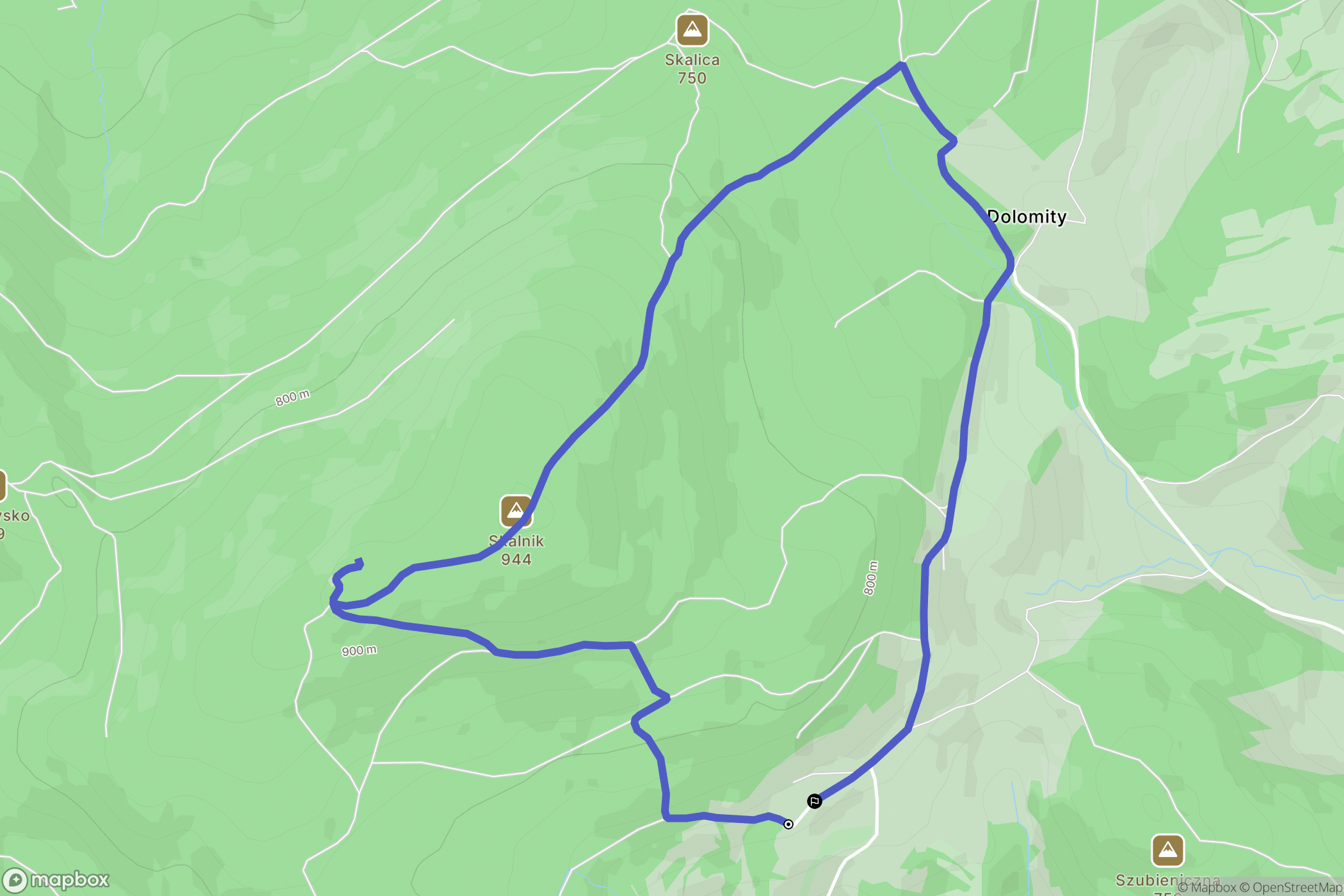 Czarnów: mapa trasy - Poland