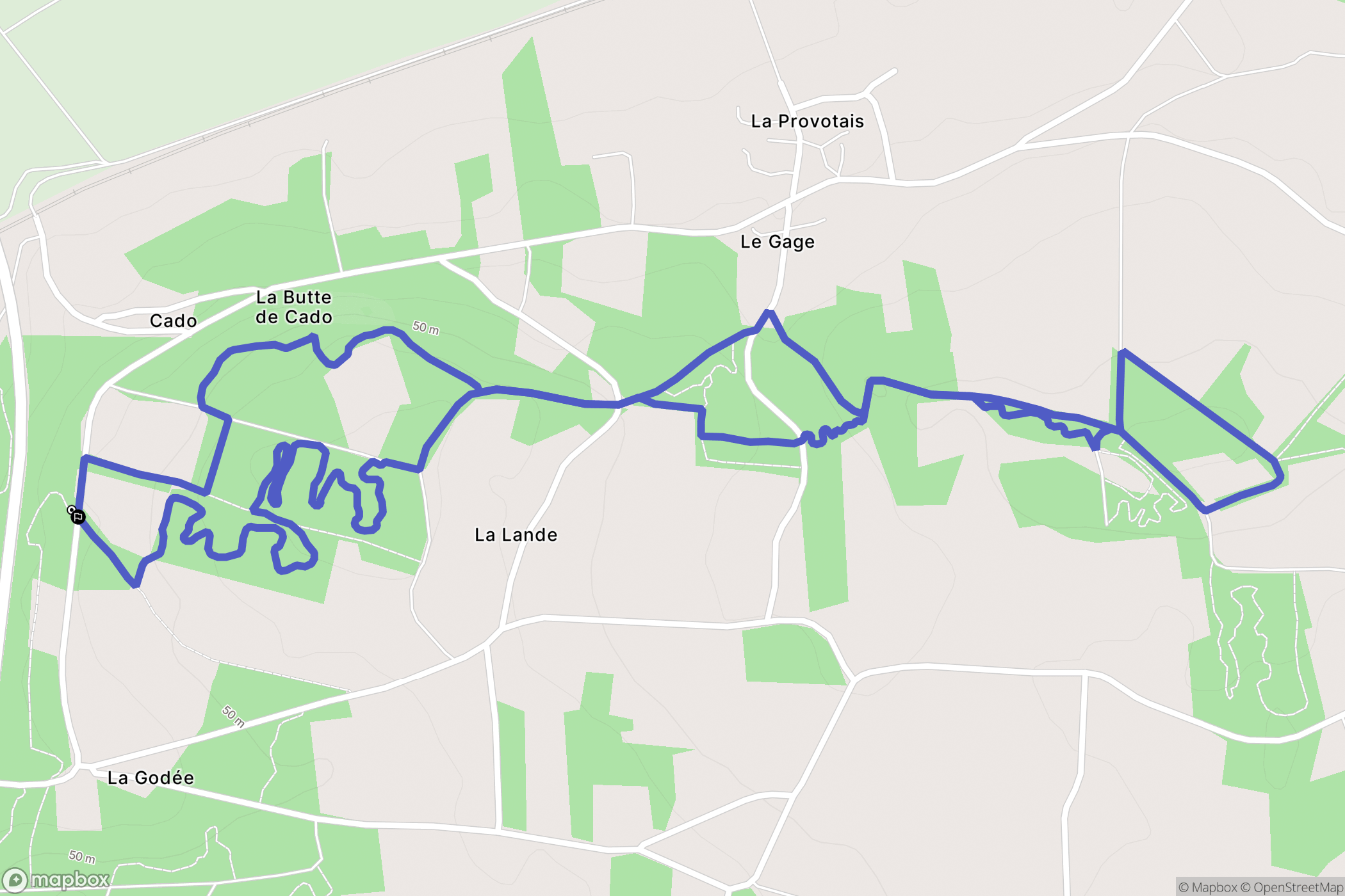 Saint-Nicolas-de-Redon : carte du parcours de randonnée - France