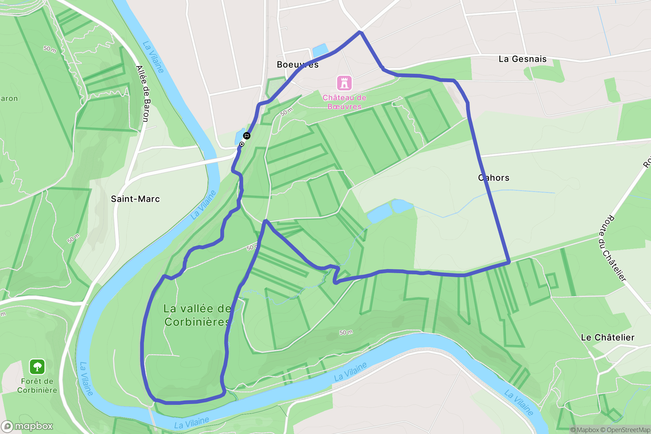 Guipry-Messac : carte du parcours de randonnée - France