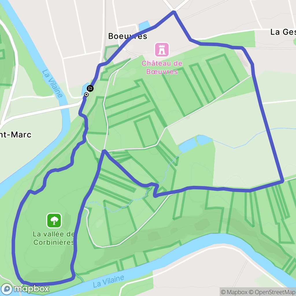 Guipry-Messac : carte du parcours de randonnée - France